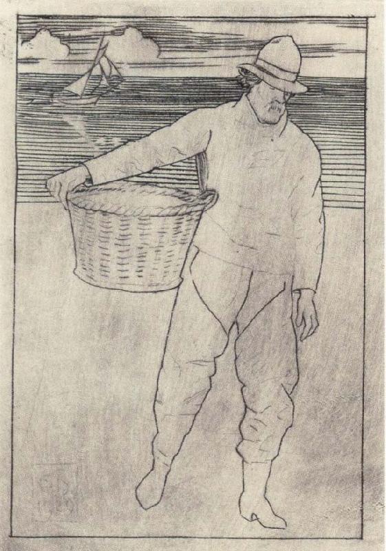  Fisherman and basket Southwold